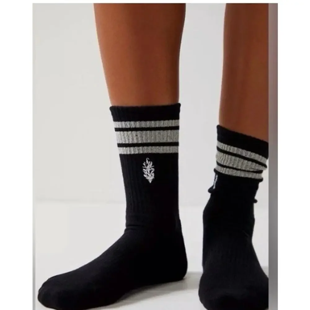 New NWT Free People‎ Movements X Lucky Honey Black Tube Socks